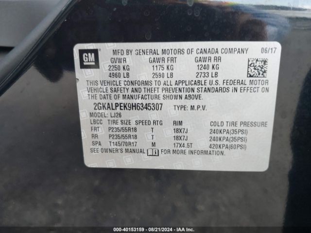 2GKALPEK9H6345307 GMC Terrain Slt