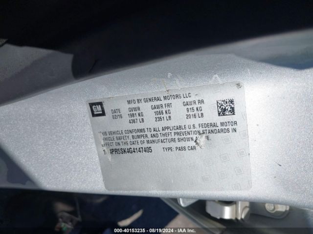 1G4PR5SK4G4147405 Buick Verano Convenience Group