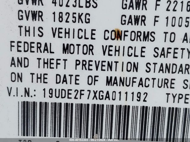 19UDE2F7XGA011192 Acura Ilx Premium Package/technology Plus Package