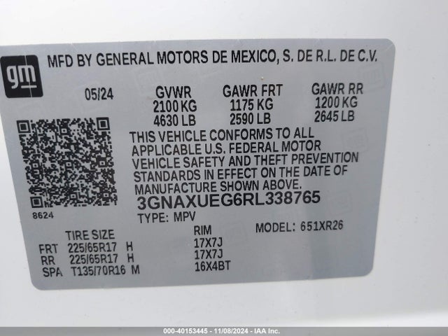 Chevrolet Equinox Awd Lt 2024 3GNAXUEG6RL338765 Image 9