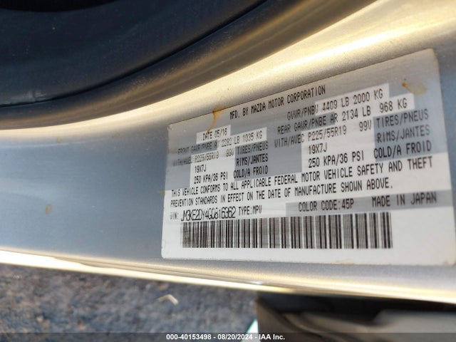 Mazda py 2016 JM3KE2DY4G0816362 Image 9