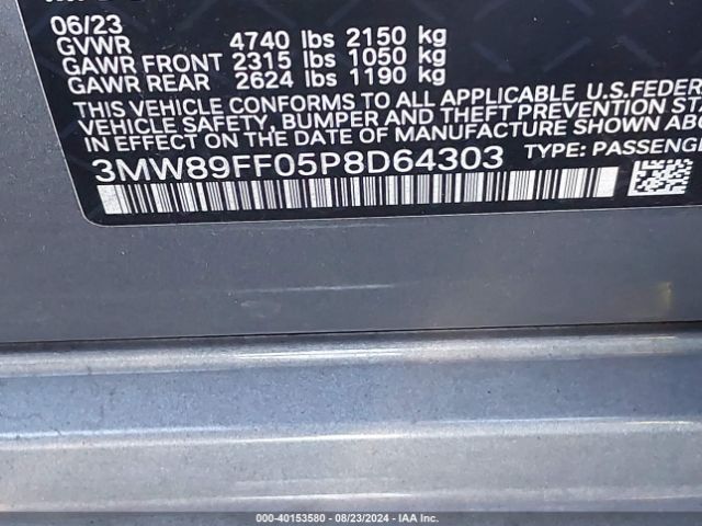 3MW89FF05P8D64303 BMW 330i Xdrive