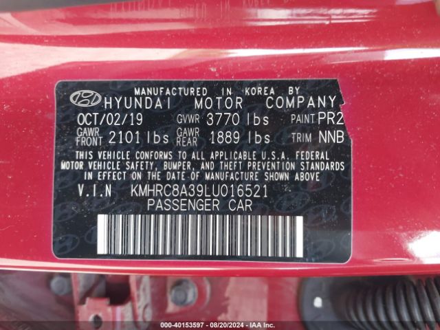 KMHRC8A39LU016521 Hyundai Venue Sel