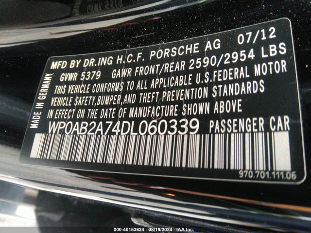 2013 PORSCHE PANAMERA WP0AB2A74DL060339 Photo 8