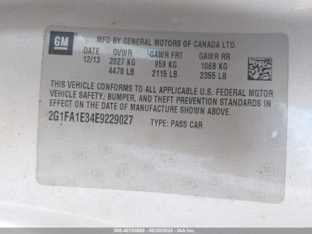 2G1FA1E34E9229027 Chevrolet Camaro 2ls