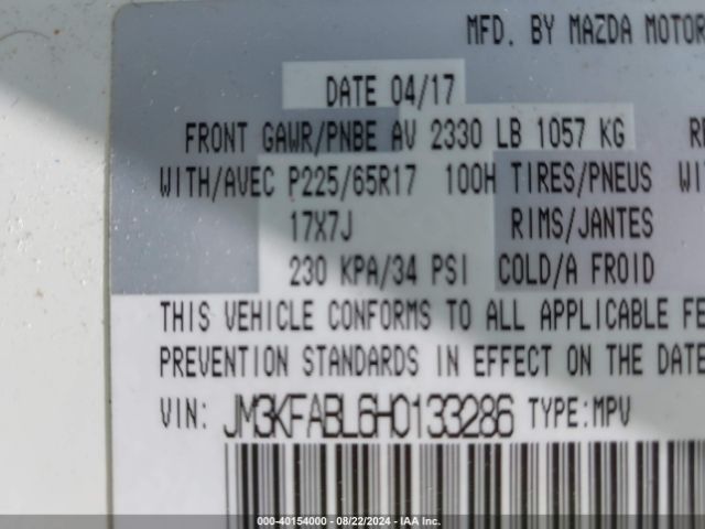 JM3KFABL6H0133286 Mazda CX-5 SPORT