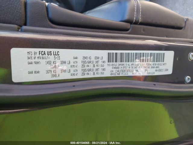 1C4RJFBG9FC876168 Jeep Grand Cherokee Limited
