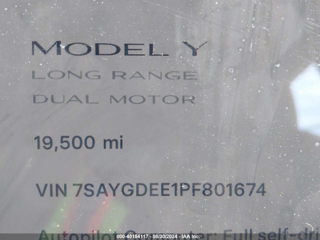 2023 TESLA MODEL Y 7SAYGDEE1PF801674 Photo 6