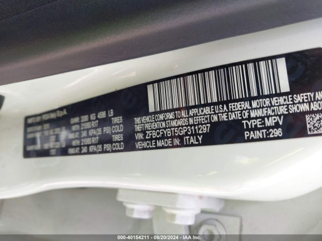 ZFBCFYBT5GP311297 Fiat 500x Easy