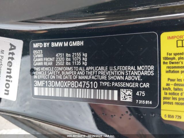 2023 BMW M2 3MF13DM0XP8D47510 Photo 8