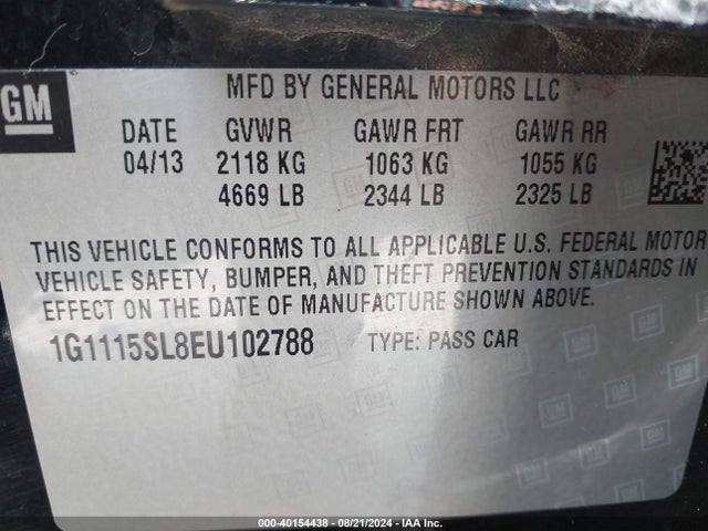 1G1115SL8EU102788 Chevrolet IMPALA 1LT