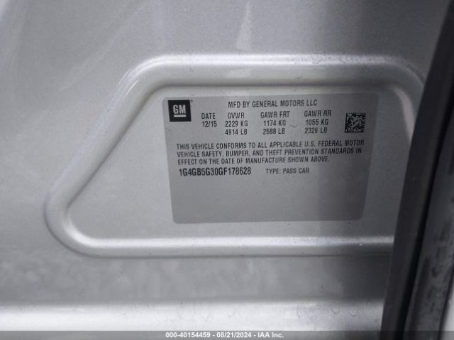 1G4GB5G30GF178628 Buick Lacrosse Leather