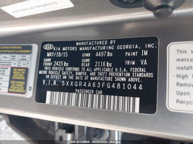 5XXGR4A63FG481044 KIA Optima Sx Turbo