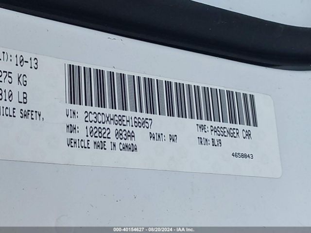 2C3CDXHG8EH166057 Dodge Charger Sxt Plus