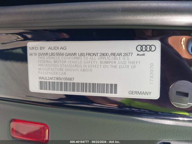 WAUL2AF23KN105687 Audi A6 55 Premium