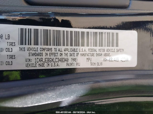 1C4RJEBGXLC348340 Jeep Grand Cherokee Limited 4x2