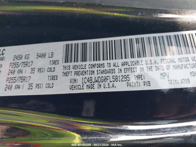 1C4BJWDG0FL581295 Jeep Wrangler Unlimited Sport