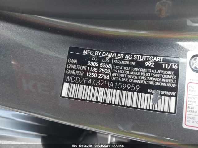 WDDZF4KB7HA159959 Mercedes-Benz E 300 4matic