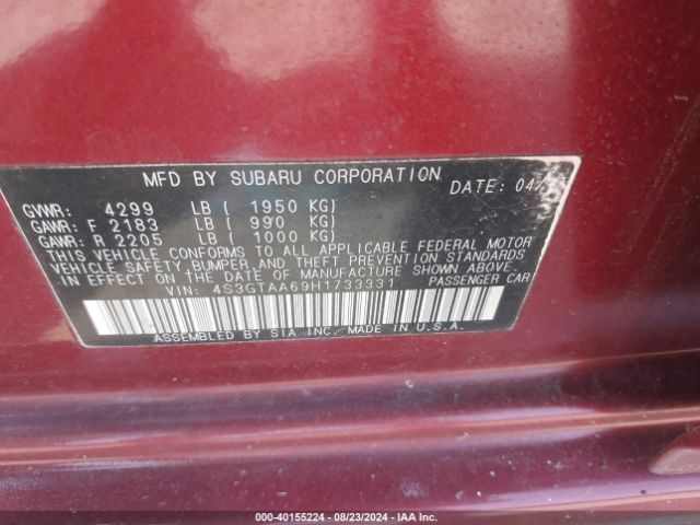 4S3GTAA69H1733331 Subaru Impreza 2.0i