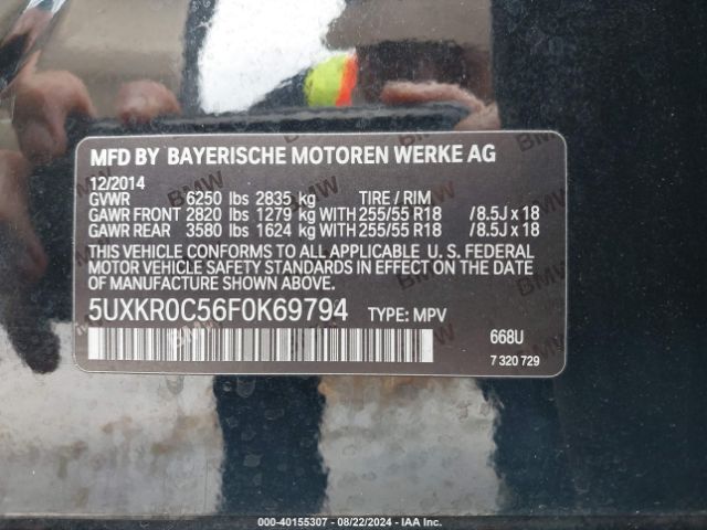 5UXKR0C56F0K69794 BMW X5 Xdrive35i
