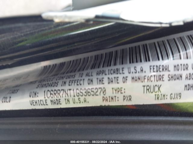 1C6RR7NT1GS365270 RAM 1500 Laramie