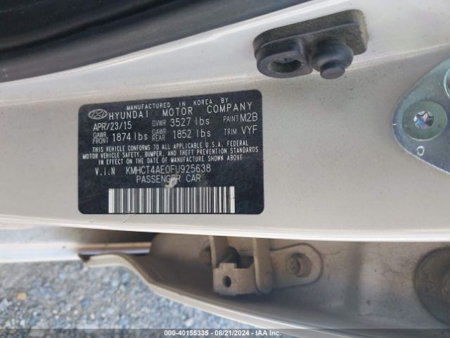 KMHCT4AE0FU925638 Hyundai ACCENT GLS