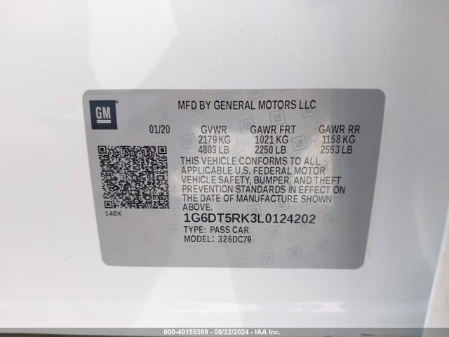 1G6DT5RK3L0124202 Cadillac Ct5 Premium Luxury