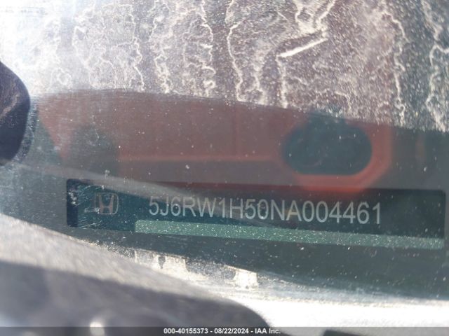 5J6RW1H50NA004461 Honda Cr-v 2wd Ex
