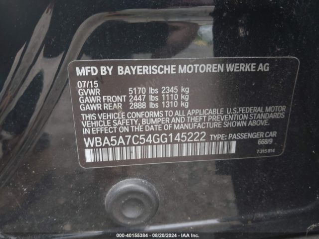 WBA5A7C54GG145222 BMW 528i Xdrive