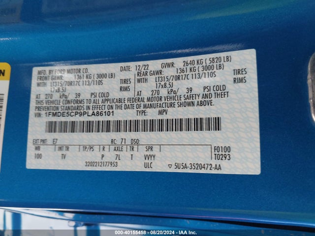 Ford Bronco Wildtrak 2023 1FMDE5CP9PLA86101 Image 9