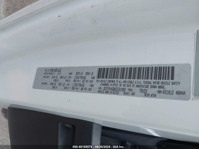 3C6TRVAG8KE531959 RAM Promaster 1500 Low Roof 136 Wb