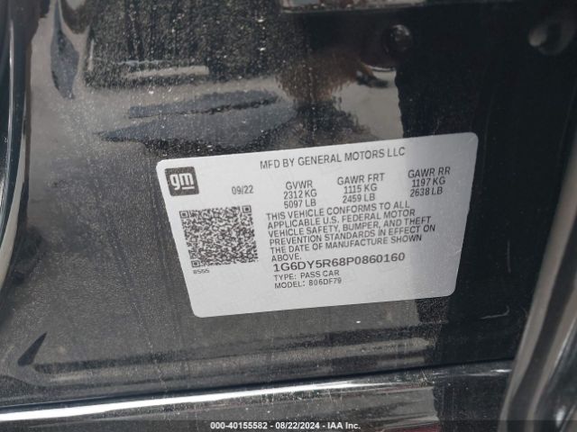1G6DY5R68P0860160 Cadillac Ct5-v V-series Blackwing