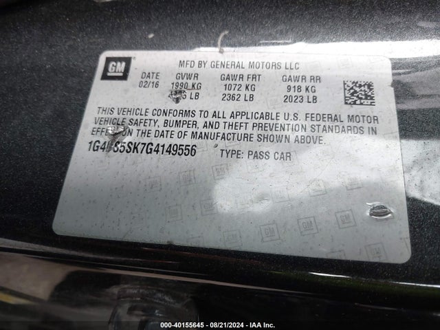 1G4PS5SK7G4149556 Buick Verano Leather Group