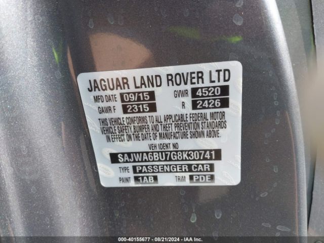 SAJWA6BU7G8K30741 Jaguar F-TYPE S