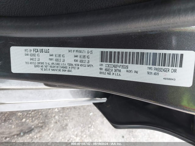1C3CCCAB2FN735326 Chrysler 200 Limited