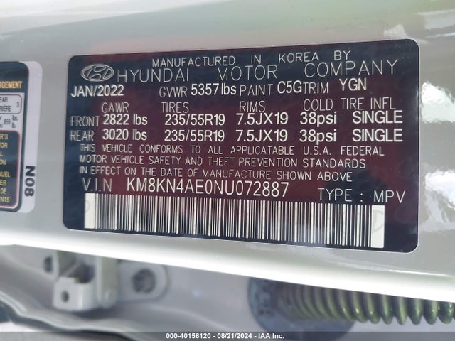Hyundai Ioniq 5 Sel 2022 KM8KN4AE0NU072887 Image 9