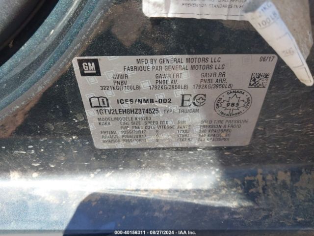 1GTV2LEH8HZ374525 GMC SIERRA 1500