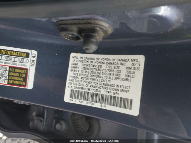 2HKRM4H39EH705746 Honda CR-V LX