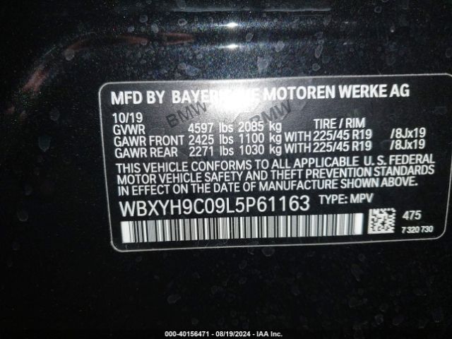 WBXYH9C09L5P61163 BMW X2 Sdrive28i