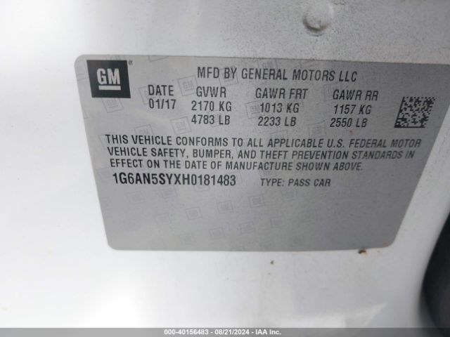 1G6AN5SYXH0181483 Cadillac ATS-V