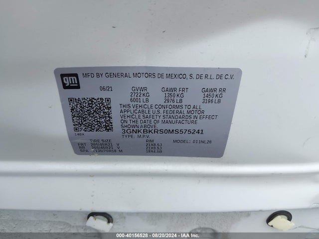 Chevrolet Blazer Awd Rs 2021 3GNKBKRS0MS575241 Image 9