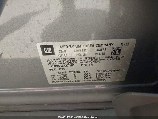KL4MMDS27LB073493 Buick Encore Gx Fwd Select