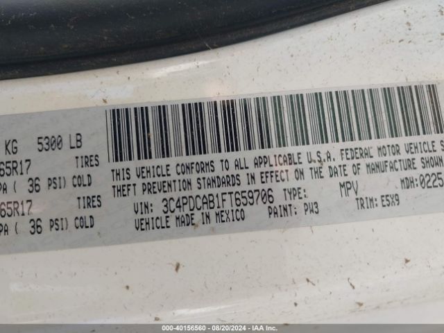 3C4PDCAB1FT659706 Dodge Journey American Value Pkg