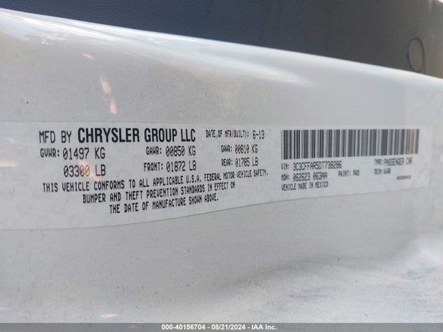 2013 FIAT 500 3C3CFFAR5DT738286 Photo 8