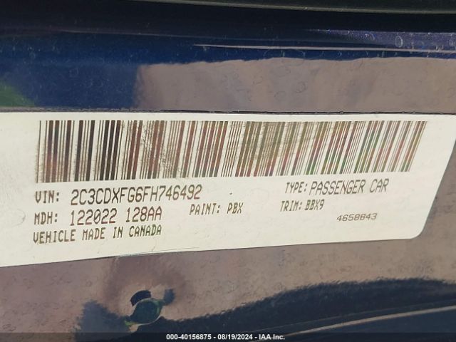 2C3CDXFG6FH746492 Dodge Charger Se