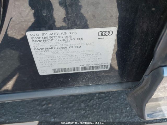 WA1CCAFP7HA044947 Audi Sq5 3.0t Premium Plus