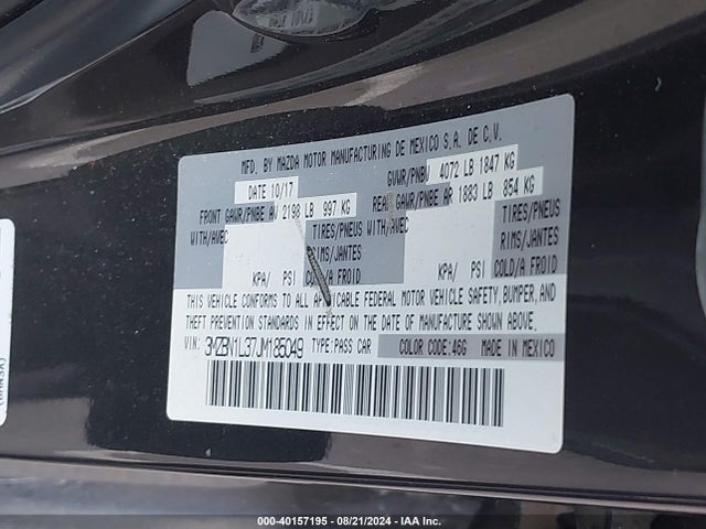 3MZBN1L37JM185049 Mazda py