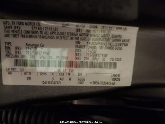 Ford Focus Titanium 2014 1FADP3N23EL339758 Image 9