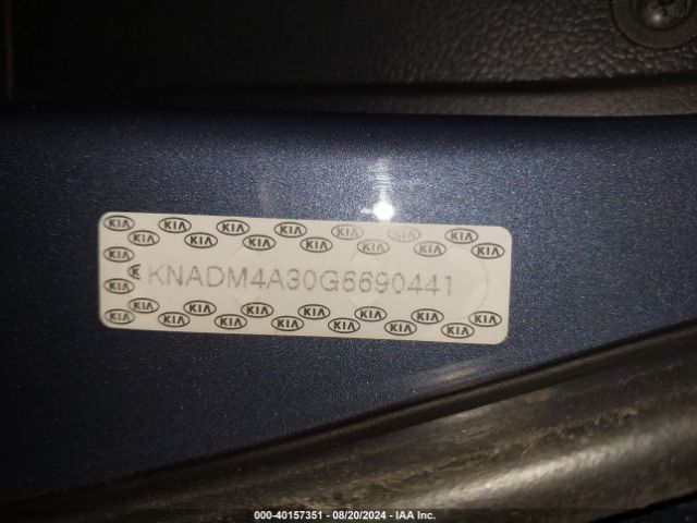 KNADM4A30G6690441 KIA RIO LX