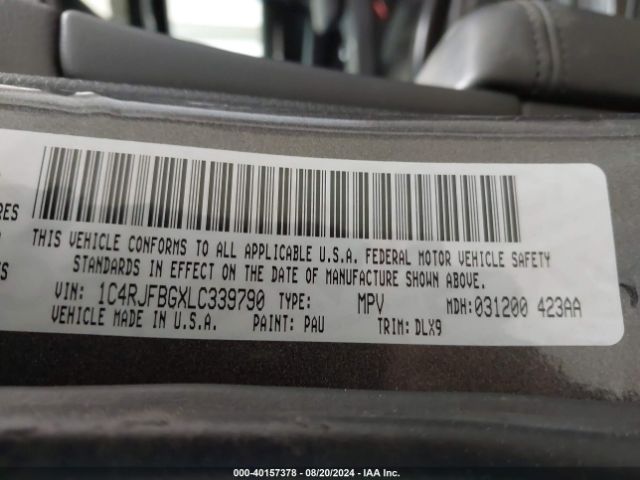 1C4RJFBGXLC339790 Jeep Grand Cherokee Limited 4x4
